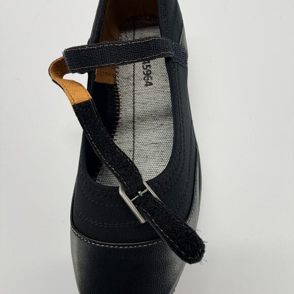 Dr Comfort Flute Mary Janes 9N Black Lycra Leather Adjustable Diabetic Casual - Picture 9 of 12
